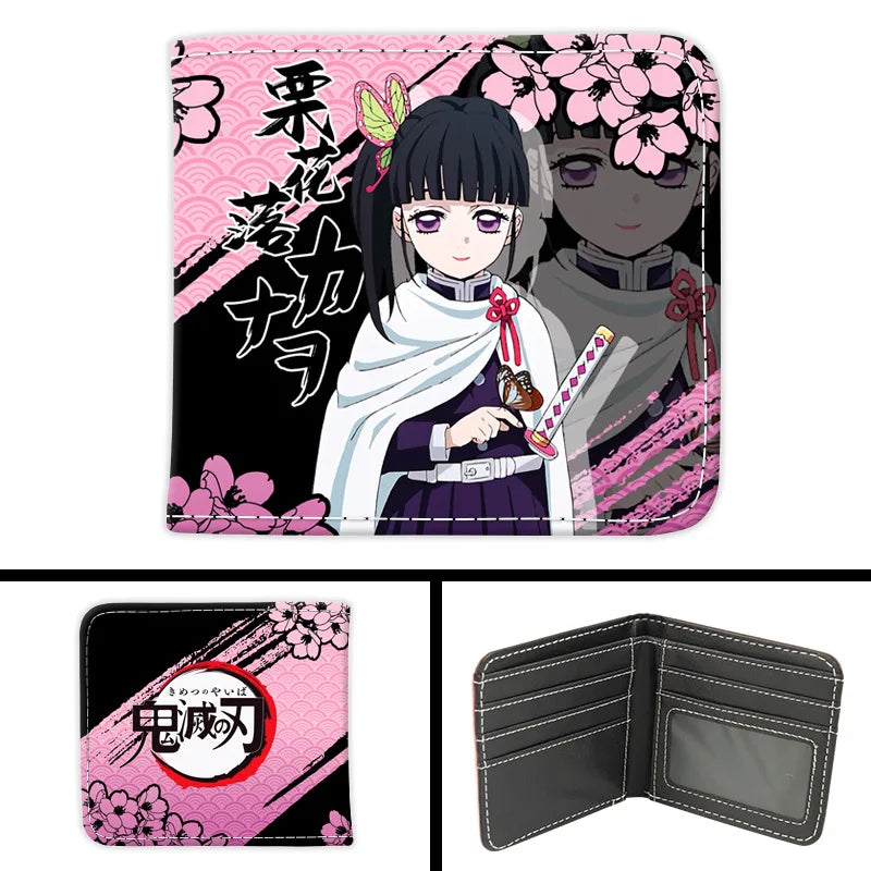 New Kimetsu No Yaiba Fashion Anime Cartoon Wallets Demon Slayer Kamado Nezuko Coin Purses Handbag Casual Card Kids Birthday Gift