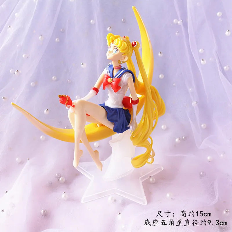 Wholesale Sailor Moon Anime Figurines - Tsukino Usagi (Sailor Moon) Collectible Models & Cake Topper Decorations Anime Model