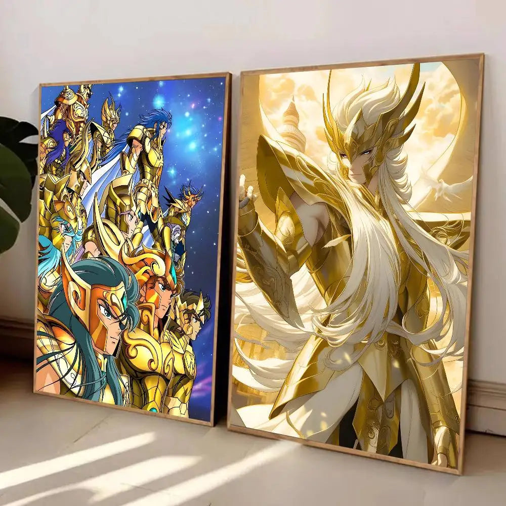 Saint Seiya Poster High-definition art sticker Self adhesive waterproof home decoration