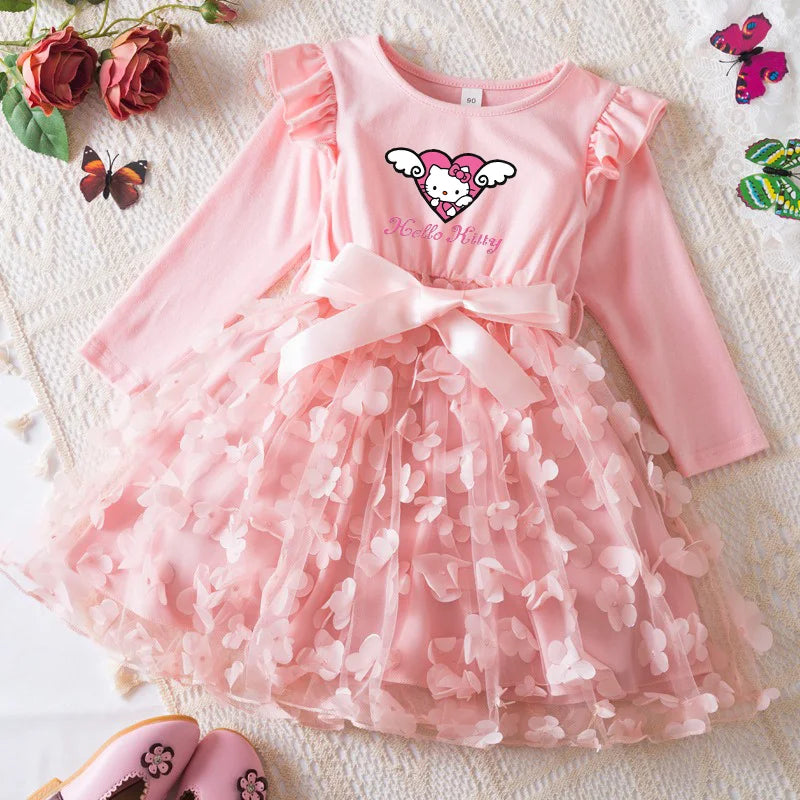 Hello Kitty Girl Baby 2-6Y Long Sleeve Princess Dress