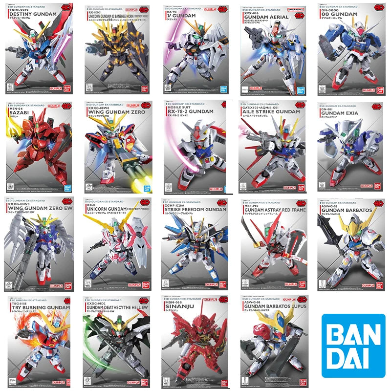 GUNDAM SDEX Series RX-78-2 Aile Strike Exia 00 Gundam Unicorn Astray Red Frame Barbatos Model Kit