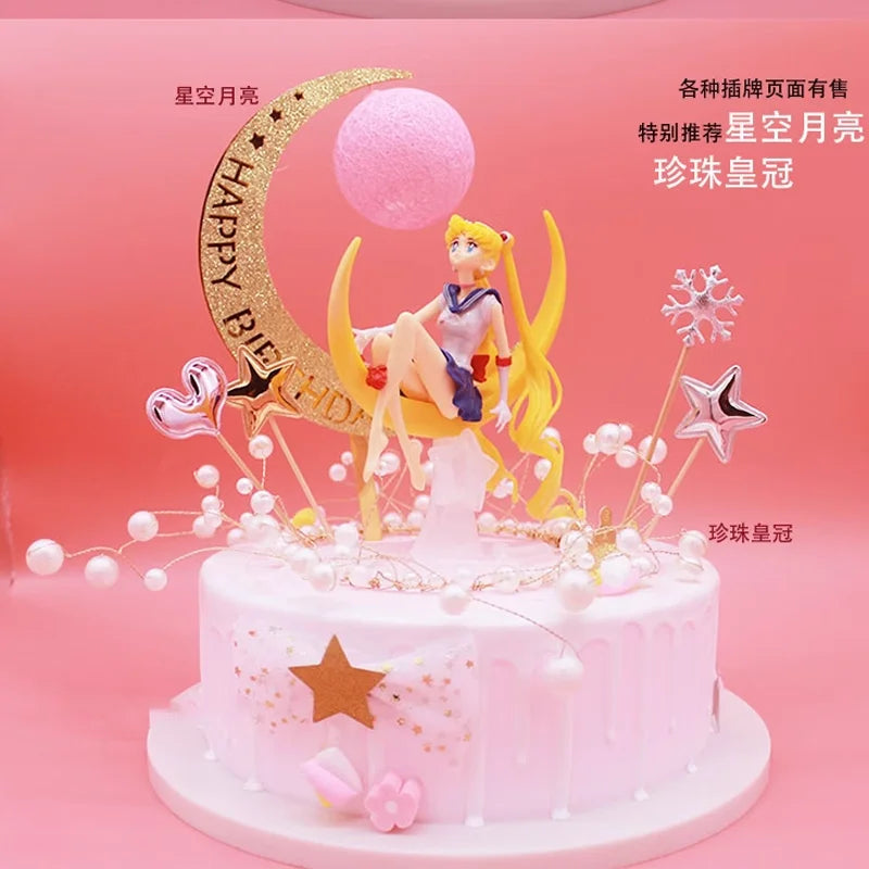 Wholesale Sailor Moon Anime Figurines - Tsukino Usagi (Sailor Moon) Collectible Models & Cake Topper Decorations Anime Model