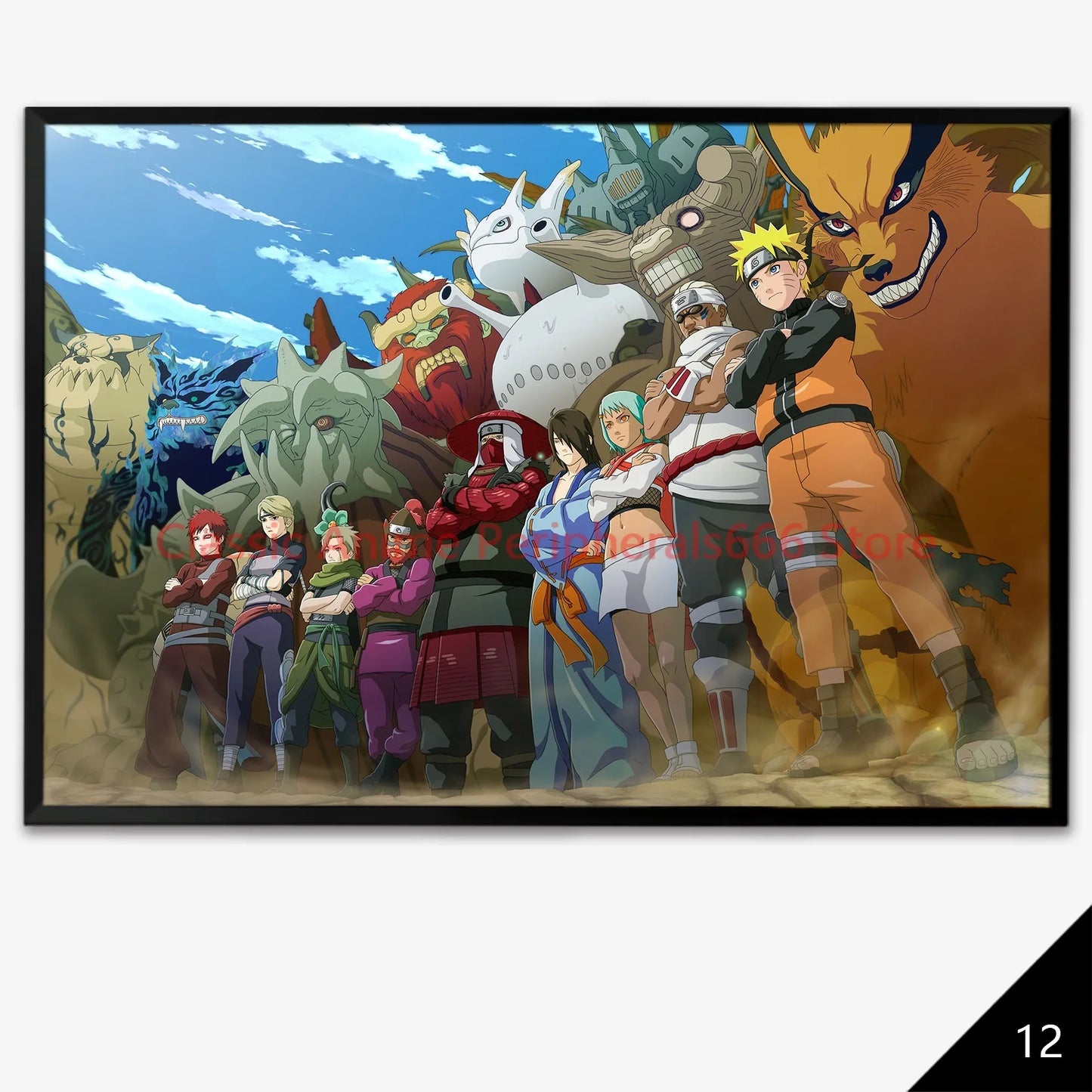 NARUTO Anime Poster - Sasuke & Team 7 Wall Art for Bedroom Decor
