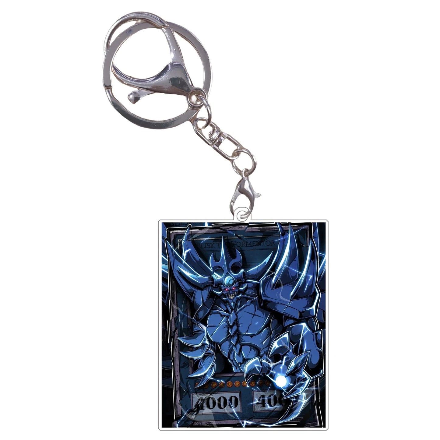 Yu Gi Oh Double Sided Acrylic Keychain Dark Magician Blue-Eyes White Dragon