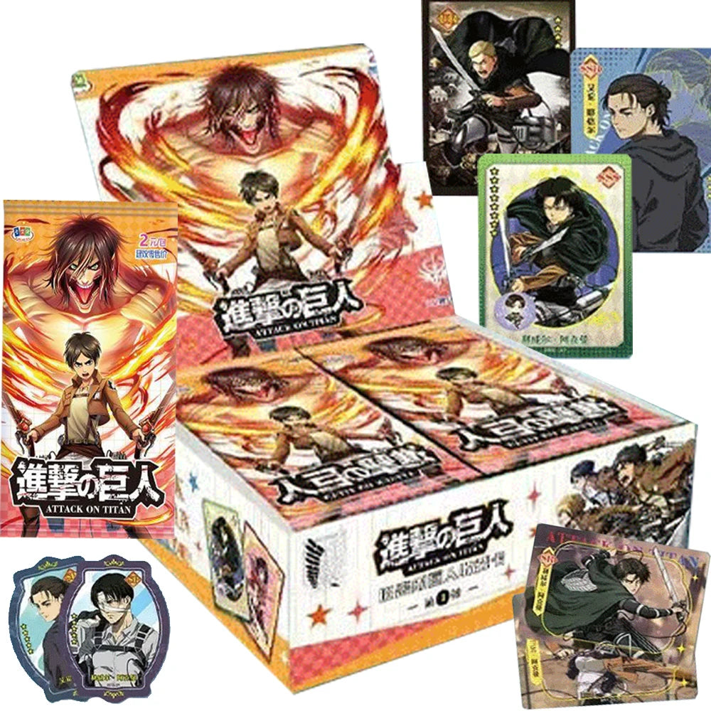 Attack on Titan Collection Cards Classic Japanese Anime Works Eren Jaeger Mikasa·Ackerman Cool Battle Roles Cards Holiday Gifts