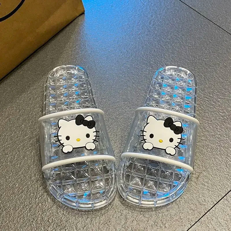 Hello Kitty Transparent Crystal Non-slip Anti-odor Soft Sole Sandals