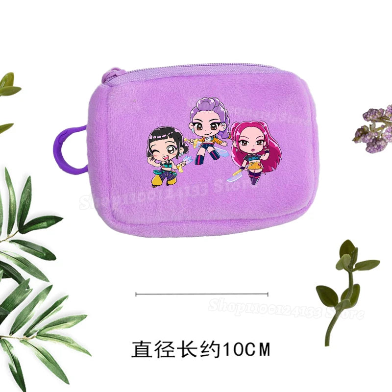 KPop Demon Hunters Kid Girl Plush Coin Purses