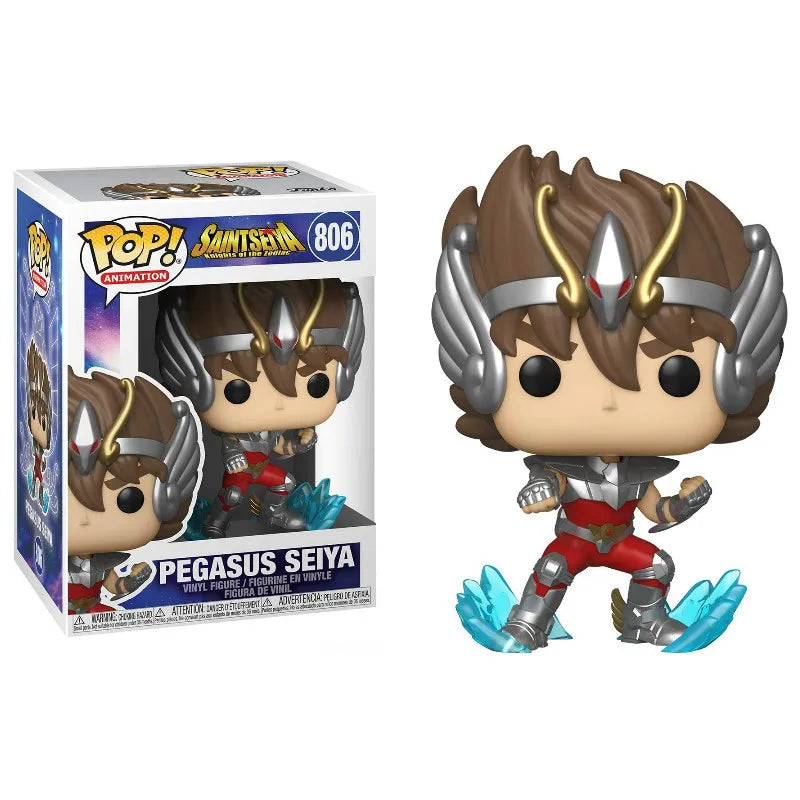 Funko Pop Saint Seiya Action Figure Cygnus Hyoga #808 Dragon Shiryu #807 Andromeda Shun #809 Phoenix Ikki #810 Vinyl Dolls Toys