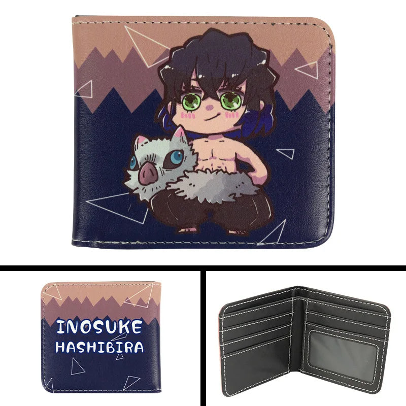 New Kimetsu No Yaiba Fashion Anime Cartoon Wallets Demon Slayer Kamado Nezuko Coin Purses Handbag Casual Card Kids Birthday Gift