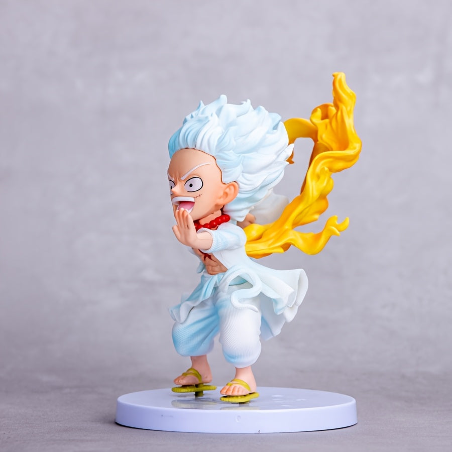 Nikka Luffy BANDAI Anime Character Figurine, PVC Material, Flame Form