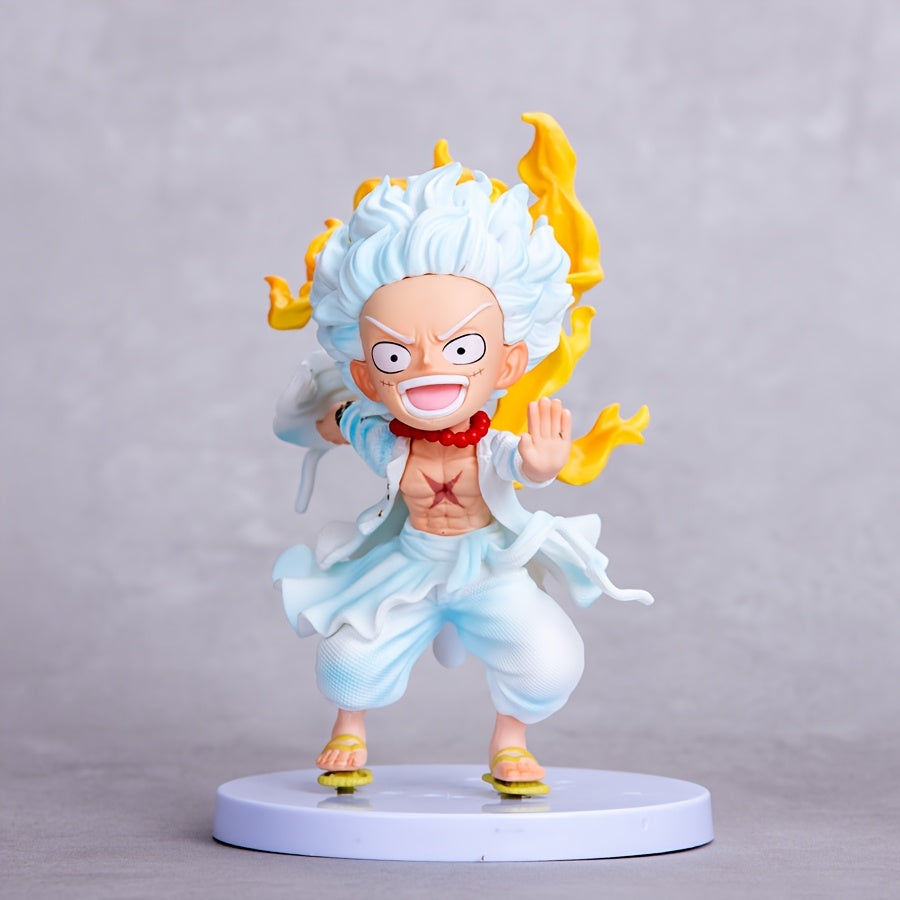Nikka Luffy BANDAI Anime Character Figurine, PVC Material, Flame Form
