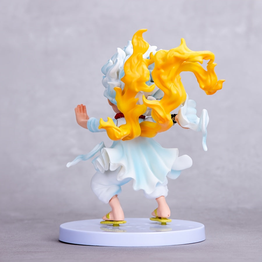 Nikka Luffy BANDAI Anime Character Figurine, PVC Material, Flame Form
