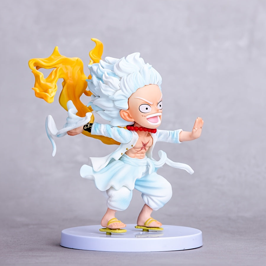 Nikka Luffy BANDAI Anime Character Figurine, PVC Material, Flame Form